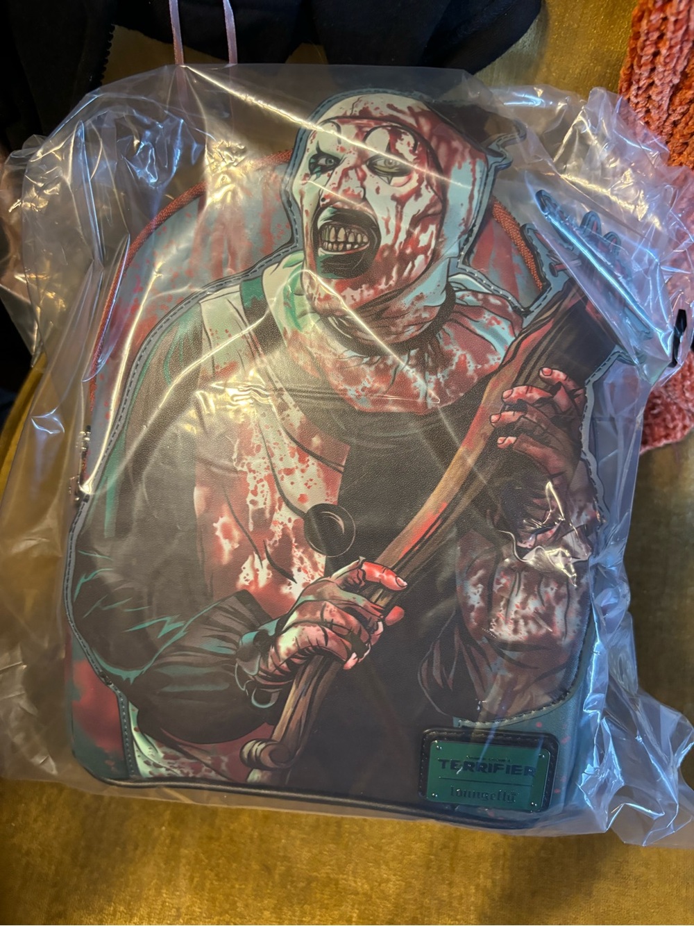 Loungefly Black Red Graphic Horror Backpack